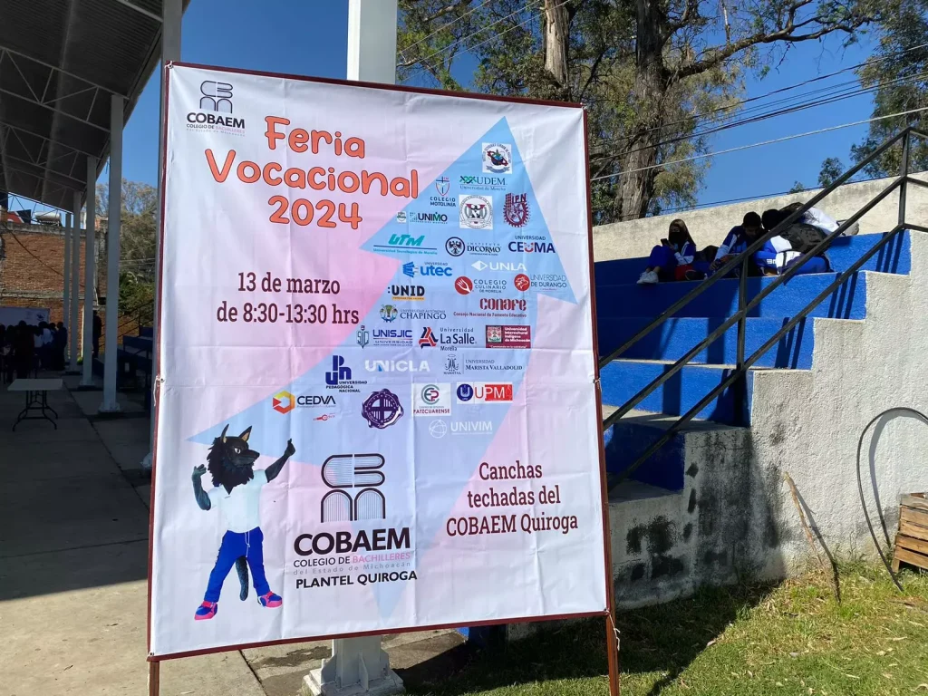 ¡La UNIVIM presente en la Feria Vocacional 2024, COBAEM Quiroga!