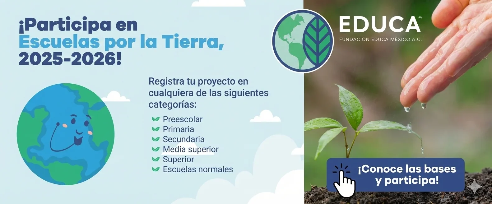 Participa en escuelas por la Tierra 2025 2026