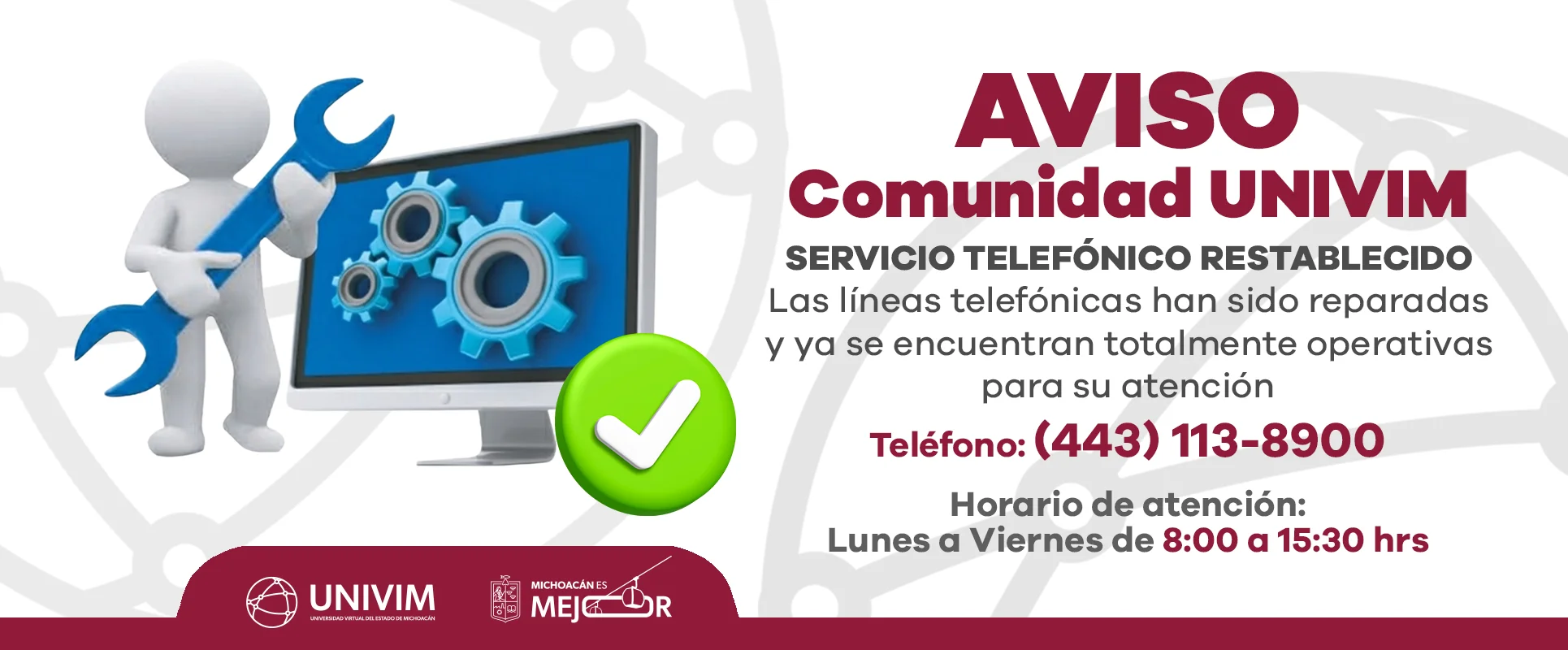 Servicio telefónico restablecido